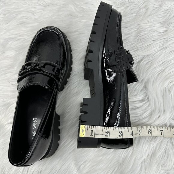 Nine West‎ Women’s Black Garren Link Accent Lug Sole Casual Loafers US 9.5 - Picture 16 of 16